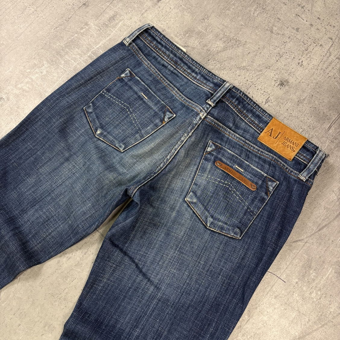 Vintage Armani 2000s Ultra Flared Bootcut Jeans (M)