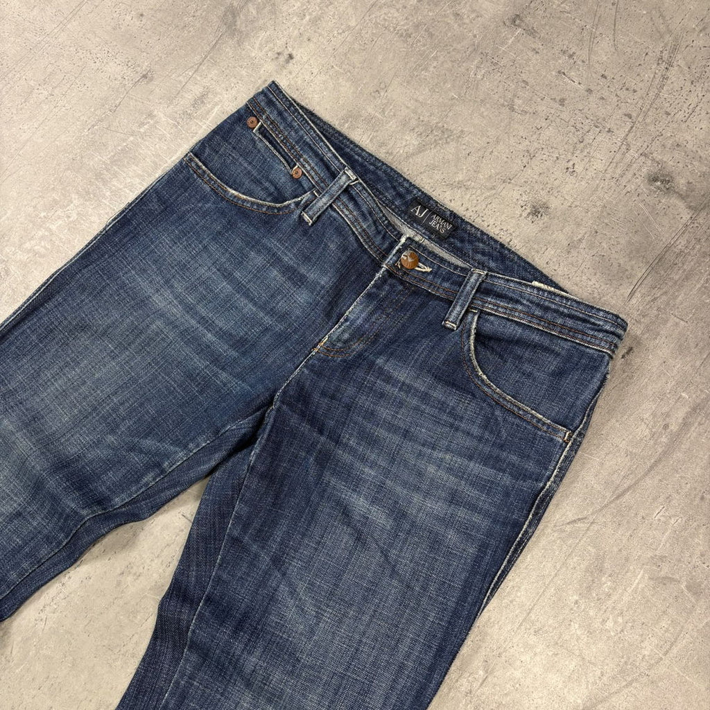 Vintage Armani 2000s Ultra Flared Bootcut Jeans (M)