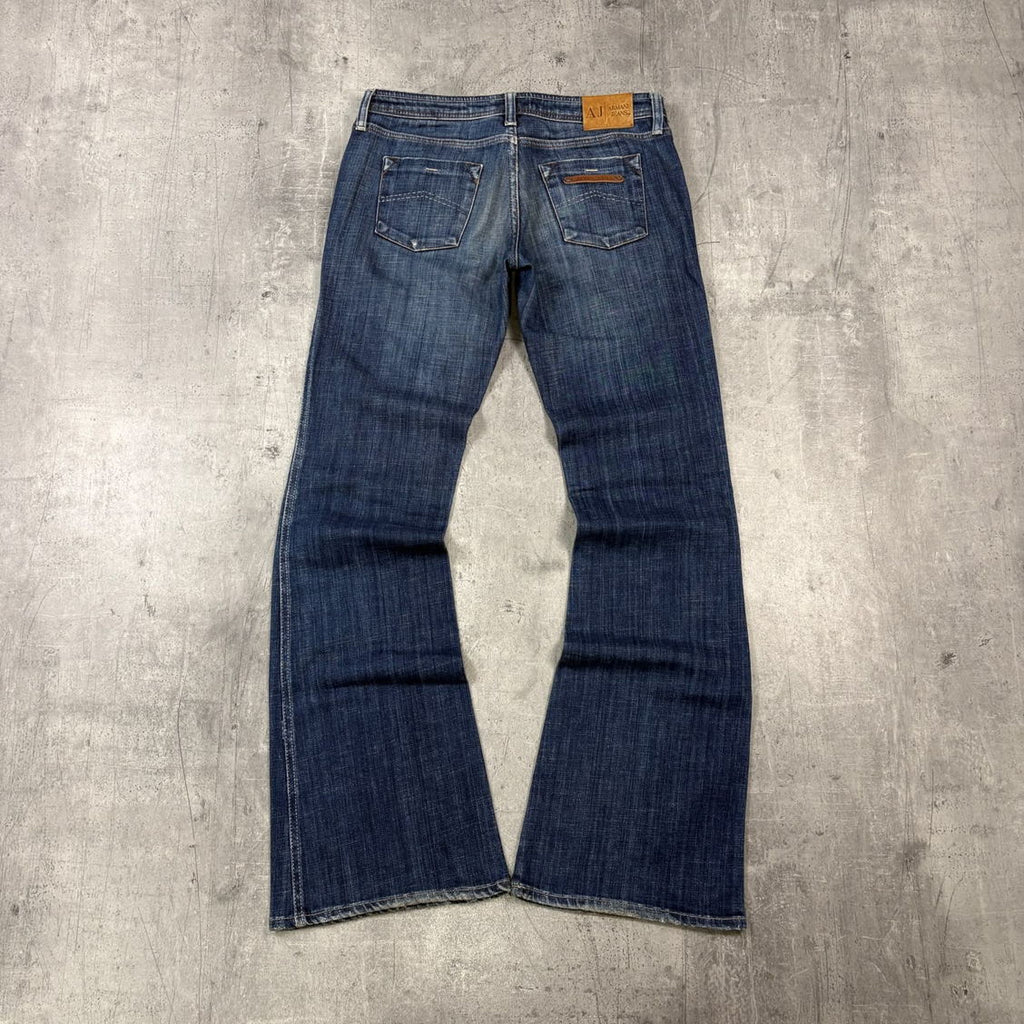 Vintage Armani 2000s Ultra Flared Bootcut Jeans (M)